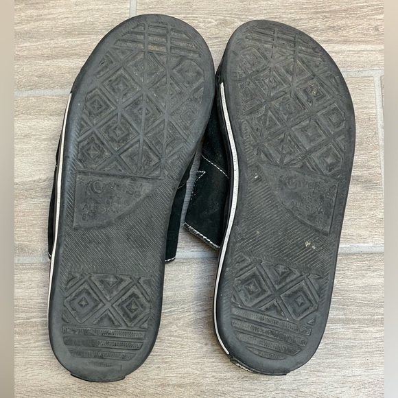 RARE Converse All Star Leather Sandals Sides Black Suede One Star Vintage - Picture 8 of 9